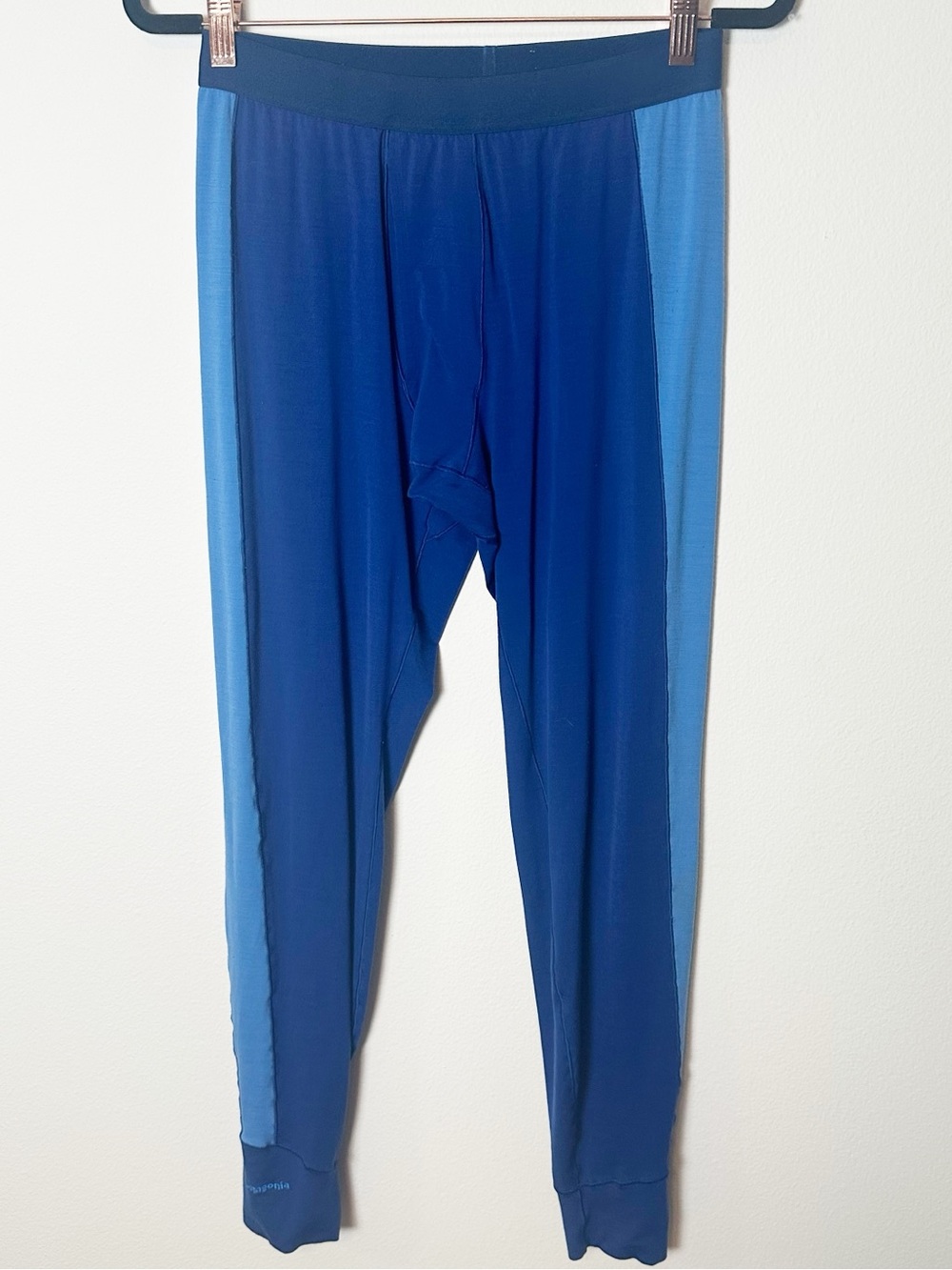 Patagonia Men's Capeline Merino Wool Base Layer Bottoms Two Tone Blue Medium